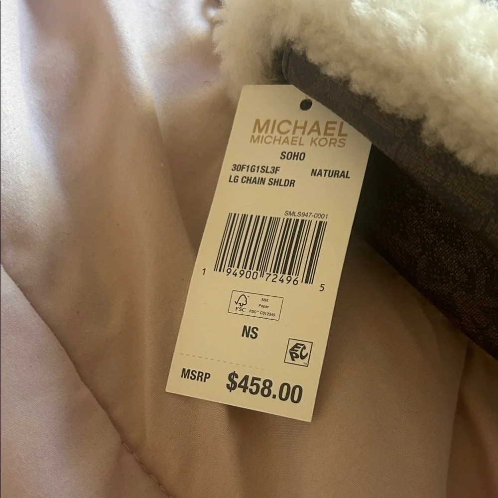 MICHAEL Michael Kors‎ Brown and Cream Quilted Shoulder Bag
